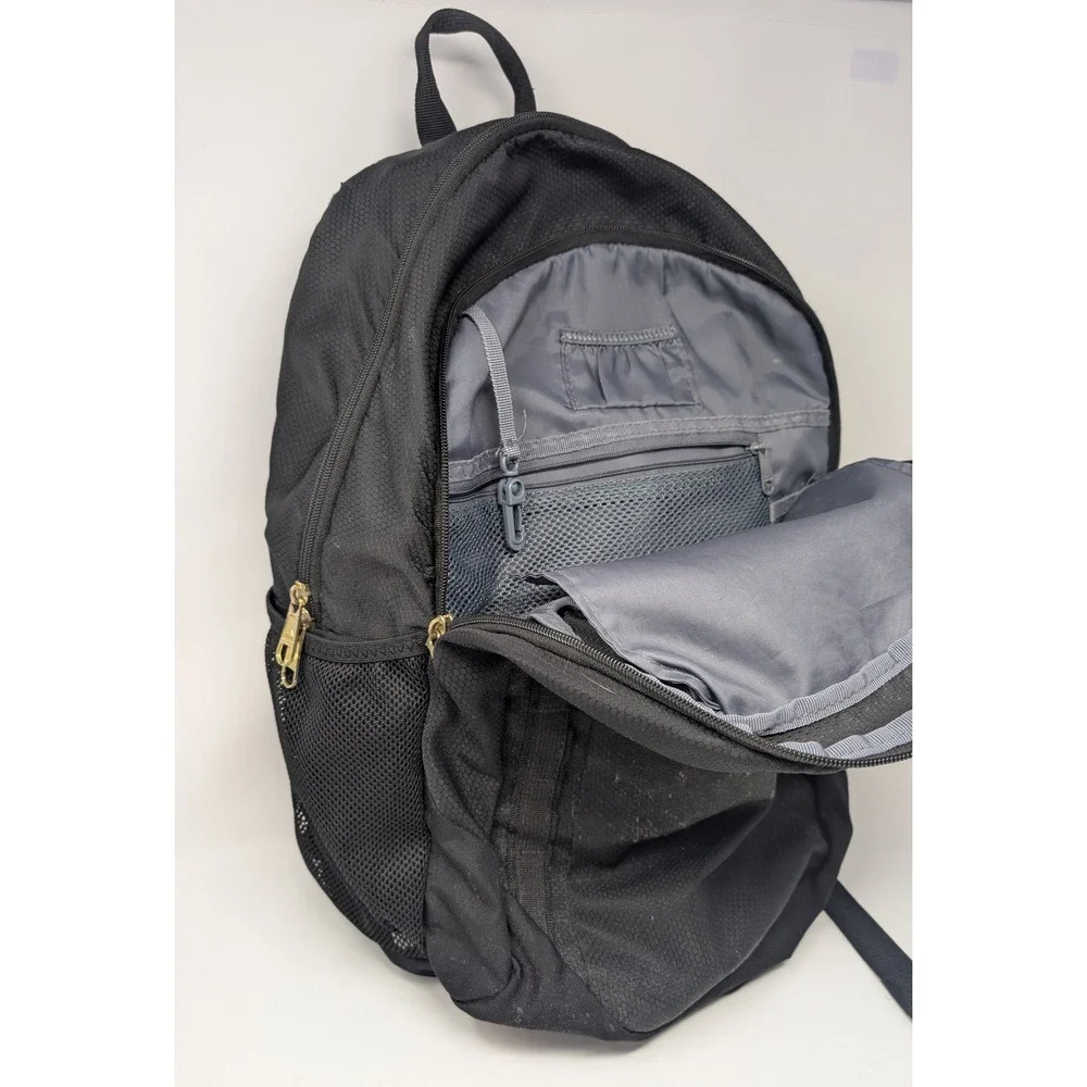 Adidas Backpack LoadSpring Black Gold Honeycomb Ripstop School Sports Bag NICE!
